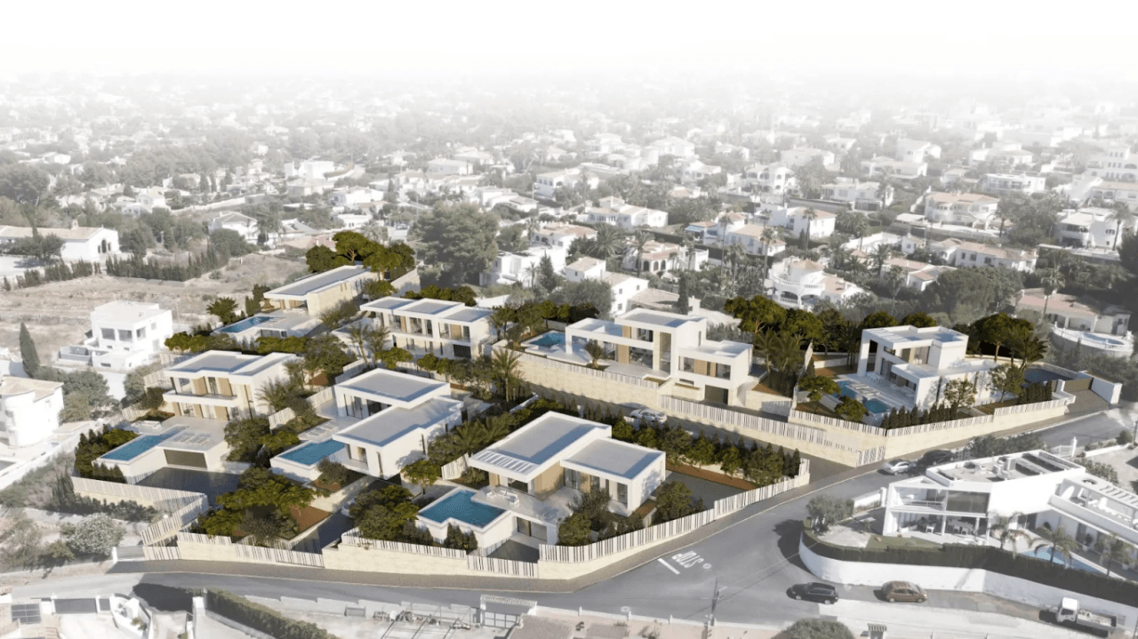 Nueva promoción de villas de lujo  en Denia estilo  moderno con espectalures   vistas  .