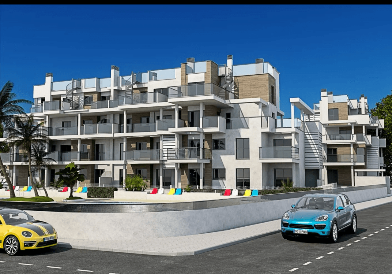 Obra Nueva en Denia apartamentos a solo 100 metros de la playa de 3 dormitorios y dos baños