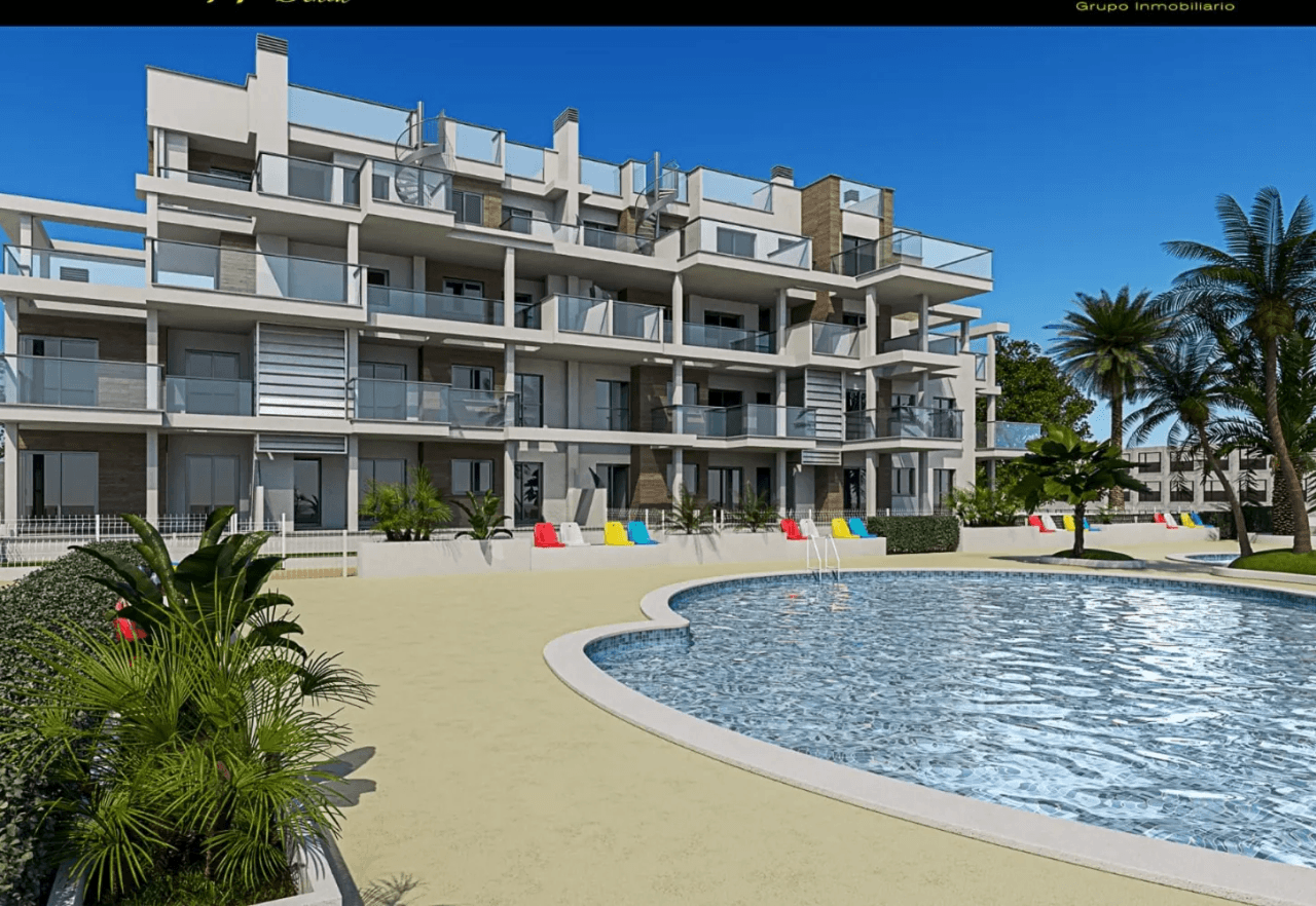 Obra Nueva en Denia apartamentos a solo 100 metros de la playa de 2 dormitorios y dos baños