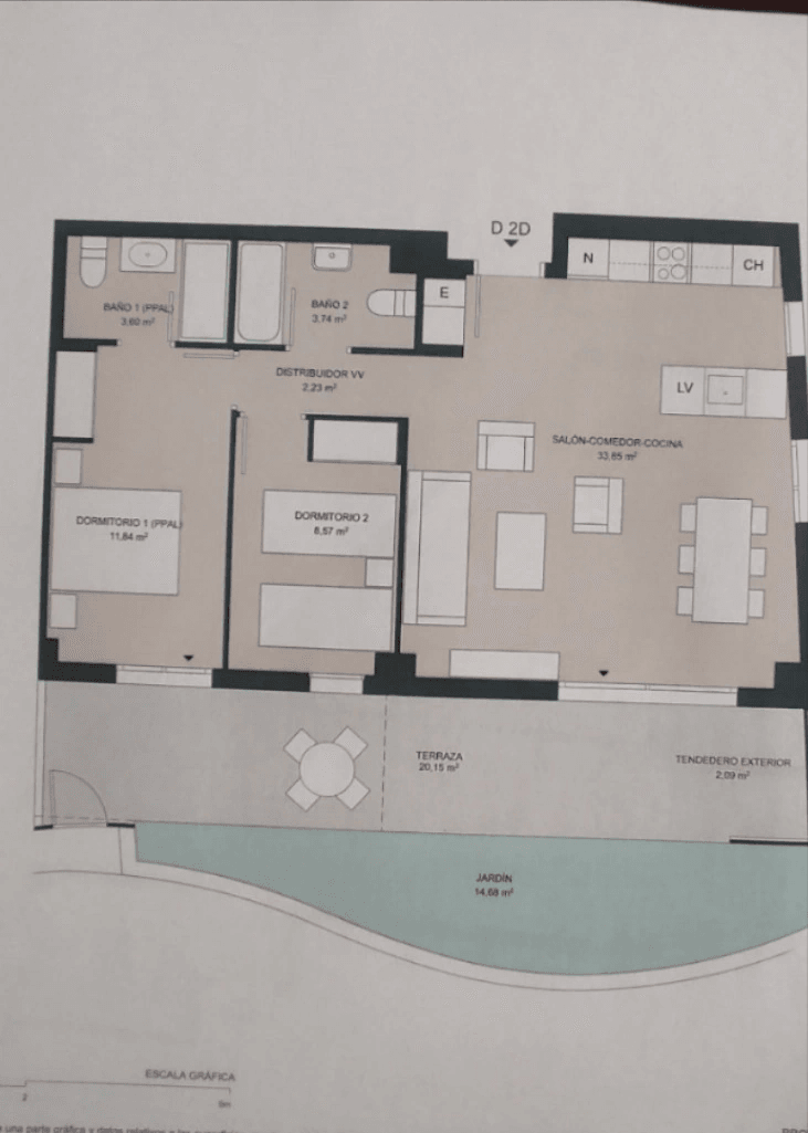 Apartamento de 3 D/2B nueva construcción en venta Denia .