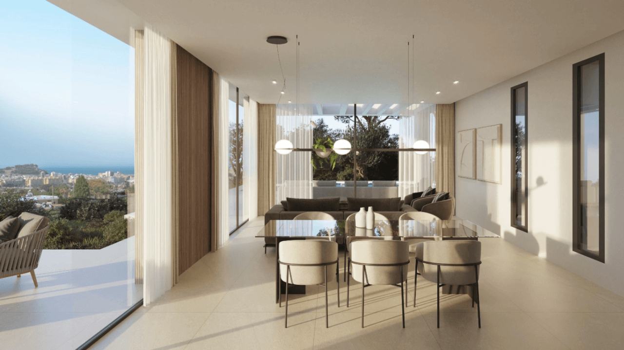 Nueva promoción de villas de lujo  en Denia estilo  moderno con espectalures   vistas  .