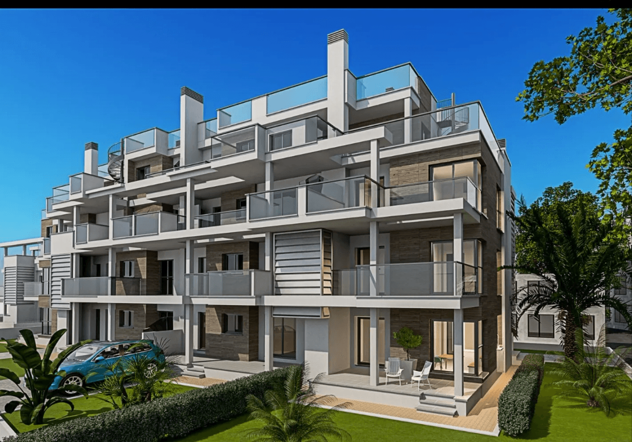 Obra nueva en Denia , apartamentos cerca de la playa .