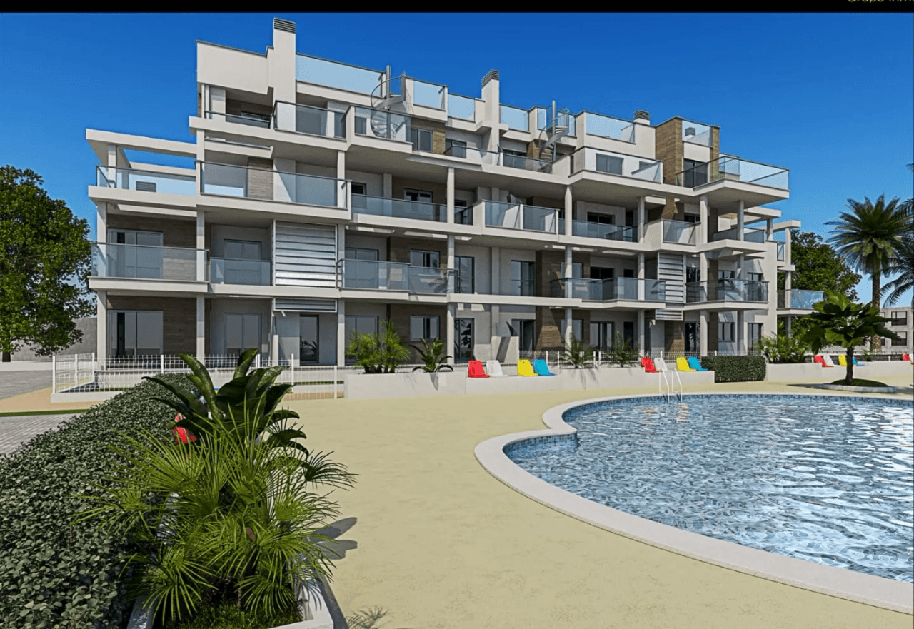 Obra nueva en Denia , apartamentos cerca de la playa .