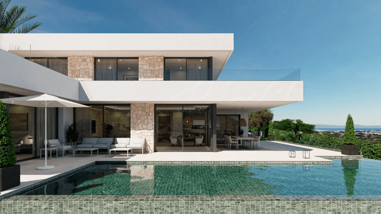 obra nueva   chalet de lujo con gran parcela y  vistas espectaculares