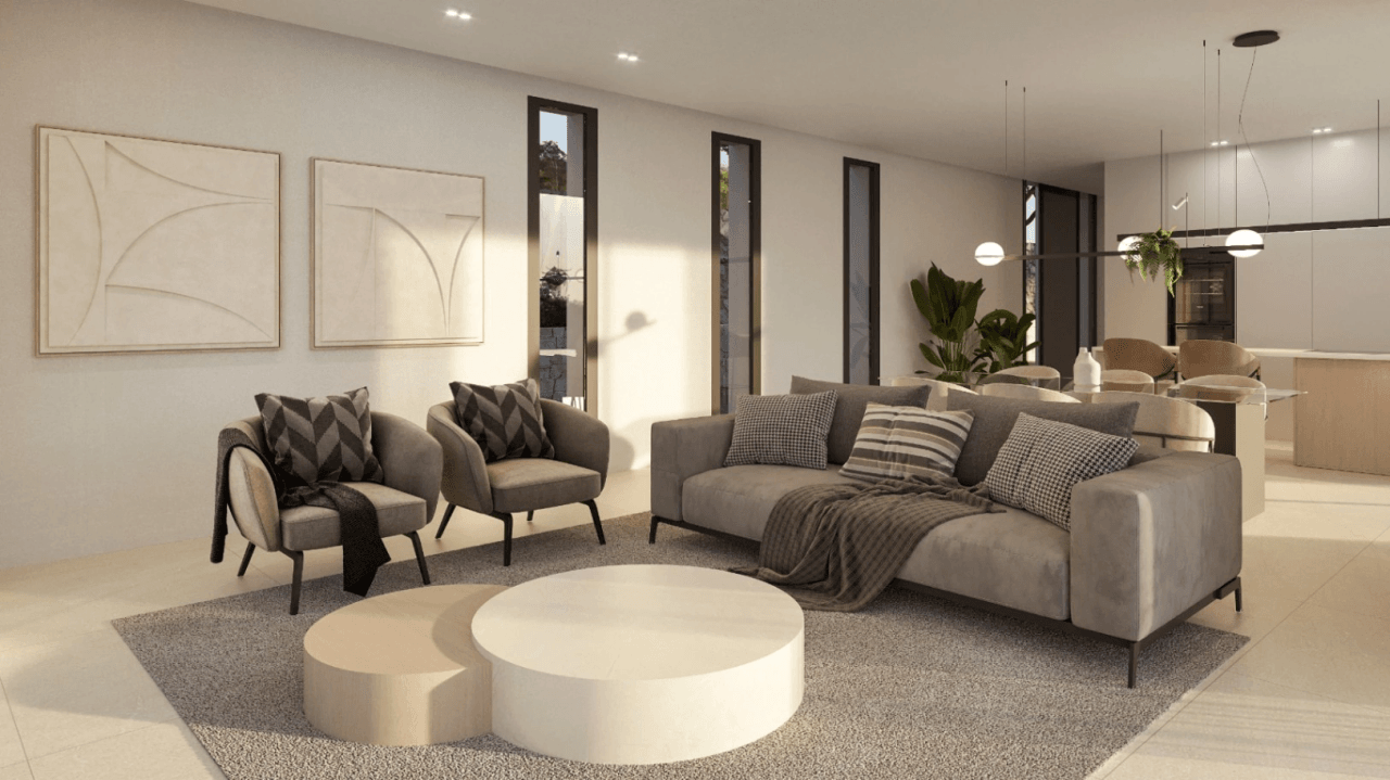 Nueva promoción de villas de lujo  en Denia estilo  moderno con espectalures   vistas  .