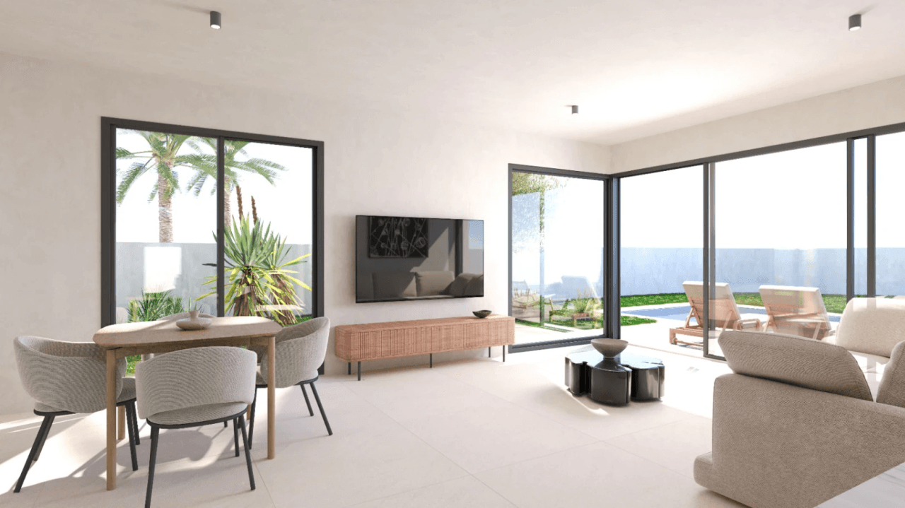 Nueva promoción villas modernas con piscina en Els Poblets. Llave en mano
