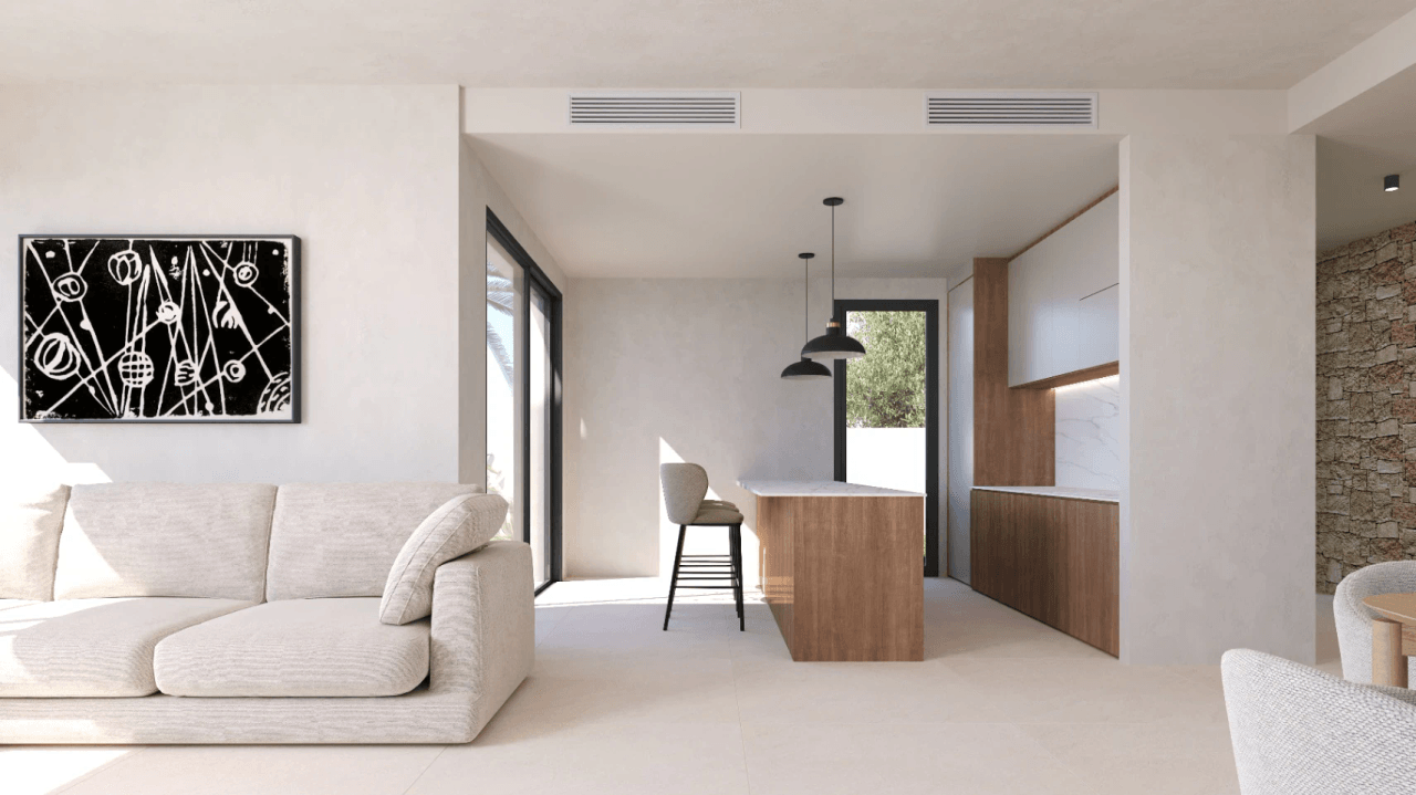 Nueva promoción villas modernas con piscina en Els Poblets. Llave en mano