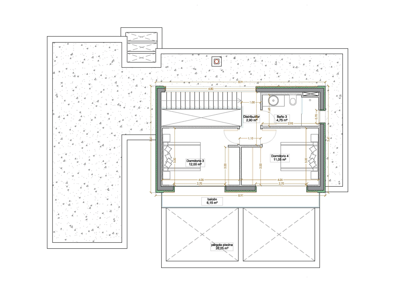 Proyecto de obra moderna en venta en Dénia