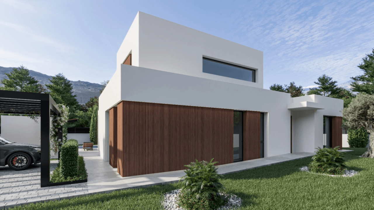 Proyecto de obra moderna en venta en Dénia